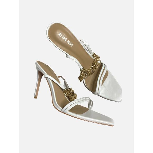 Alias Mae Revolve Ankle Strap Heel in Ivory 41 10 US Women - Picture 2 of 9